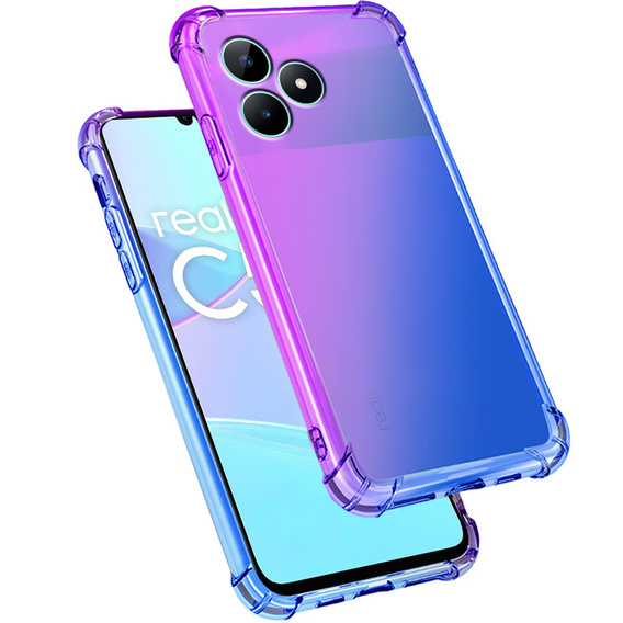 θήκη για το Realme C51, Gradient Dropproof, Μωβ / μπλε