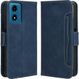 Θήκη με πτερύγιο για Motorola Moto E14, Card Slot, σκούρο μπλε