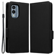 Θήκη με πτερύγιο για Nokia X30 5G, Wallet Litchi Magnet Case, μαύρη
