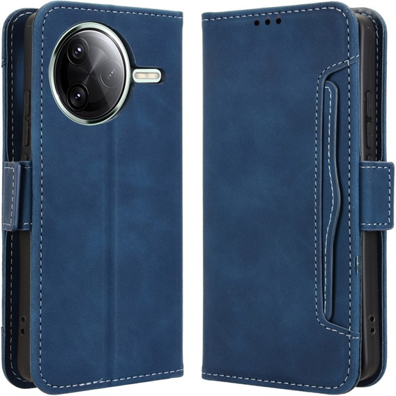 Θήκη με πτερύγιο για Xiaomi Poco F7 Pro, Card Slot, σκούρο μπλε