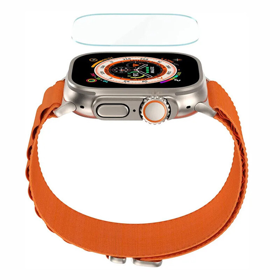 2x Σκληρυμένο γυαλί με πλαίσιο τοποθέτησης ERBORD για Apple Watch Ultra 1/2/3 49mm