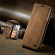 θήκη CASEME για Samsung Galaxy M33 5G, Leather Wallet Case, καφέ