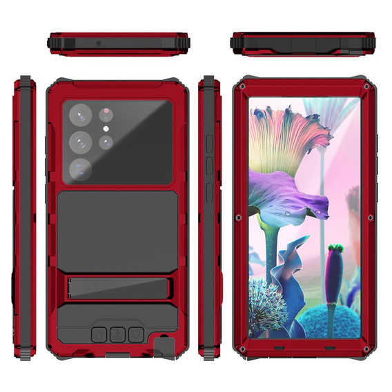 Θήκη για Samsung Galaxy S23 Ultra, R-JUST, θωρακισμένη, κόκκινη