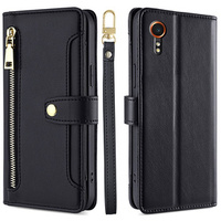 Θήκη με πτερύγιο για Samsung Galaxy Xcover 7, Wallet Zipper Pocket, μαύρη