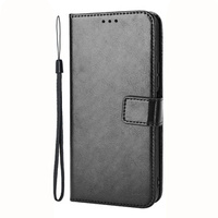 Θήκη με πτερύγιο για Xiaomi Poco X6 5G, Crazy Horse Wallet, μαύρη