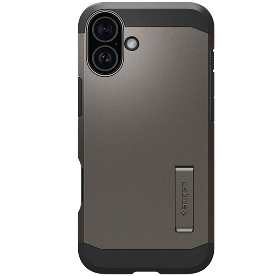 θήκη Spigen για iPhone 16, Tough Armor Mag Mag MagSafe, γκρι + μετριασμένο γυαλί 9H