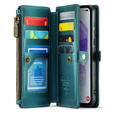 θήκη CASEME για Samsung Galaxy A55 5G, RFID Leather Wallet, με λουράκι ώμου, πράσινη