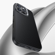 θήκη BENKS Kevlar για iPhone 16 Pro, για MagSafe, Carbon Fiber, μαύρη