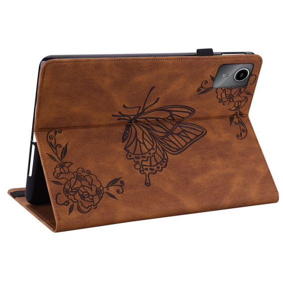 θήκη για το Lenovo Tab M11, Butterfly, καφέ