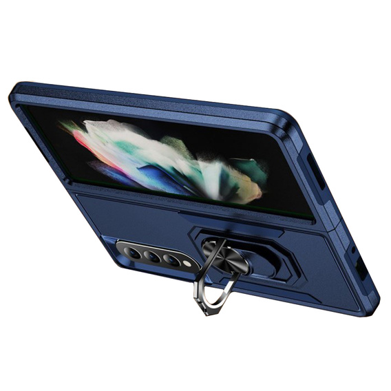 θωρακισμένη θήκη για do Samsung Galaxy Z Fold 4 5G, Nox Case Ring, μπλε