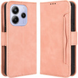 Θήκη με πτερύγιο για Xiaomi Redmi Note 14 4G, Card Slot, ροζ