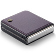 Θήκη για Samsung Galaxy Z Flip7 FE / Z Flip6, CASEME Litchi Leather, μωβ