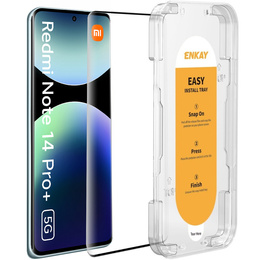 ENKAY Tempered Glass για Xiaomi Redmi Note 14 Pro+ 5G, μαύρη