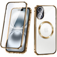 Μαγνητική θήκη MagSafe Dual Glass για iPhone 16, χρυσή