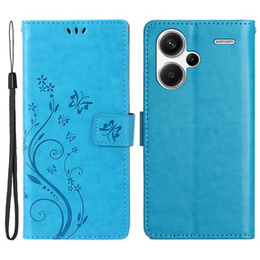Θήκη με πτερύγιο για Xiaomi Redmi Note 13 Pro+, Butterfly, μπλε
