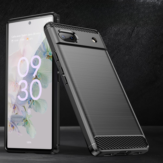 Θήκη για Google Pixel 6A, Carbon, μαύρη