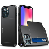 Θήκη για iPhone 12 Pro Max, Sliding Card Holder, μαύρη