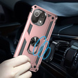 θωρακισμένη θήκη για Xiaomi Mi 11 Lite / Mi 11 Lite 5G / 11 Lite 5G NE, Nox Case Ring, ροζ rose gold