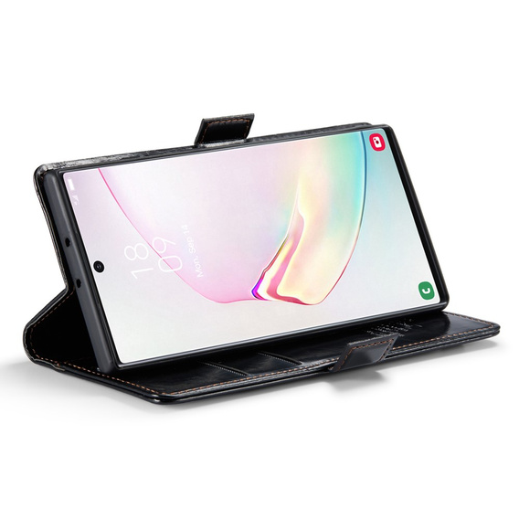 θήκη CASEME για Samsung Galaxy Note 10 Plus, Waxy Textured, μαύρη