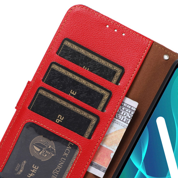 θήκη flip για το Xiaomi Poco X4 GT 5G, KHAZNEH RFID, κόκκινη
