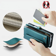 θήκη CASEME για Samsung Galaxy Z Fold6 5G, RFID Leather Wallet, με λουράκι ώμου, πράσινη