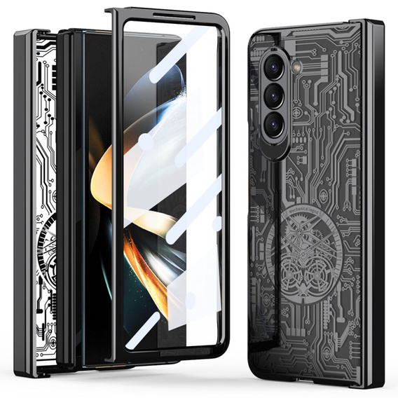 Θήκη για Samsung Galaxy Z Fold 5 5G, Mechanical Legend, μαύρη