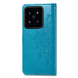 Θήκη με πτερύγιο για Xiaomi 14T, Mandala, μπλε