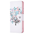 Θήκη με πτερύγιο για OPPO A57 / A57s, Wallet, colorful tree, λευκή