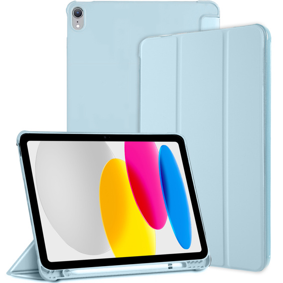 Θήκη για iPad 10.9 2022 10 Gen, Smart Pencil, με υποδοχή γραφίδας, μπλε