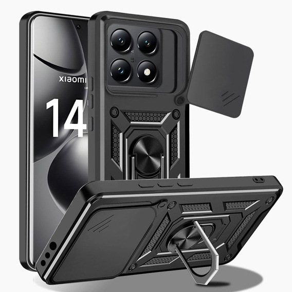 Θήκη για Xiaomi 14T, CamShield Slide, μαύρη