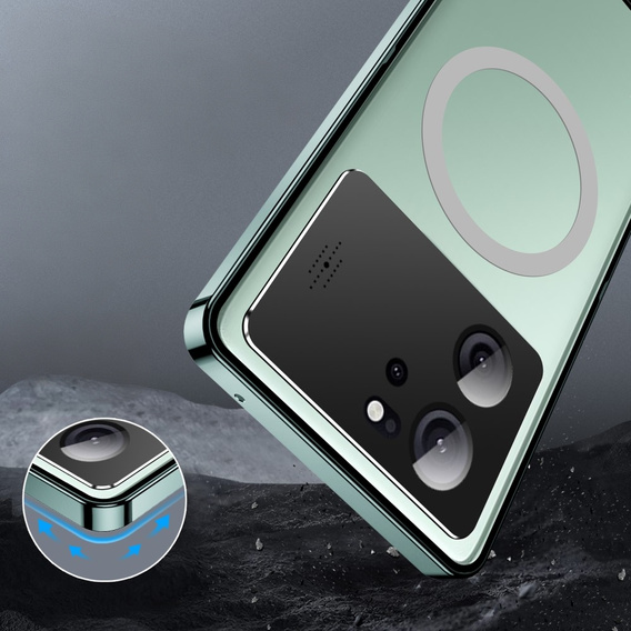 θήκη προστασίας κάμερας για το Xiaomi 13T / 13T Pro, CamShield MagSafe, διαφανής / πράσινη