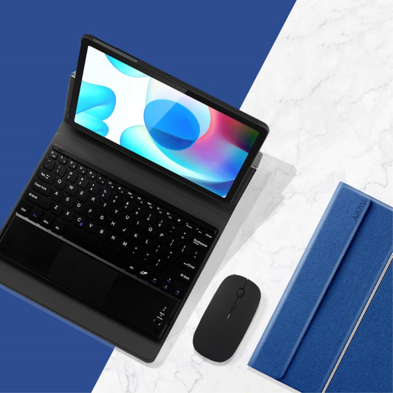 Θήκη + πληκτρολόγιο Realme Pad 10.4, μπλε