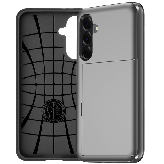 Θήκη για Samsung Galaxy A56 5G, Sliding Card Holder, γκρι