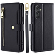 Θήκη με πτερύγιο για Samsung Galaxy A54 5G, Wallet Zipper Pocket, μαύρη