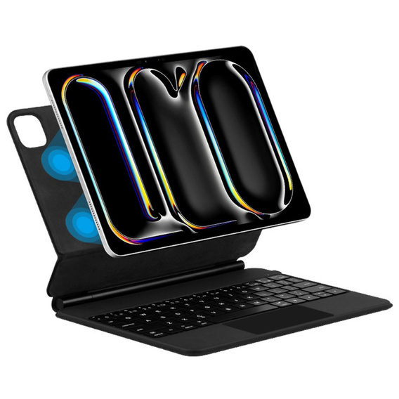 Θήκη πληκτρολογίου για iPad Pro 11" 2024, Magnetic Keyboard Touchpad, μαύρη