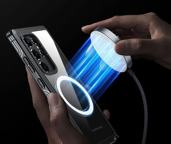 Θήκη για Samsung Galaxy S23 FE, Shockproof, με μεμβράνη οθόνης, για MagSafe, μαύρη