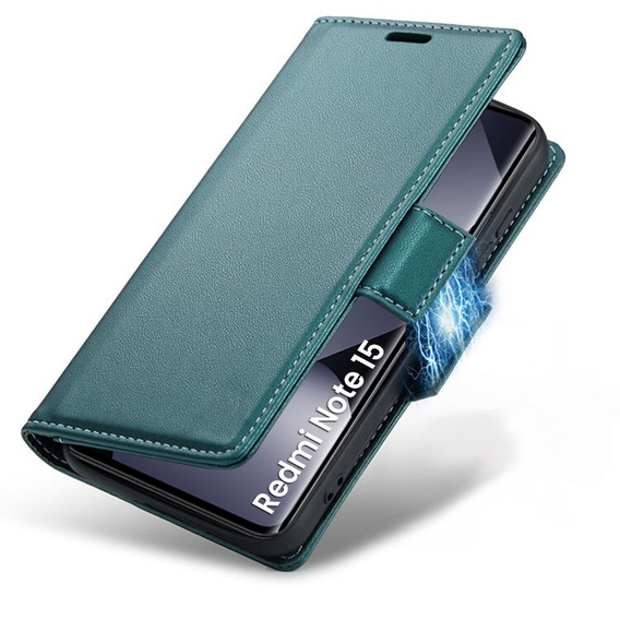 Θήκη με καπάκι ERBORD Glossy Litchi για Xiaomi Redmi Note 15 5G