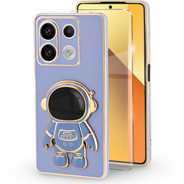 θήκη για το Xiaomi Redmi Note 13 5G, Astronaut, μπλε + μετριασμένο γυαλί 9H