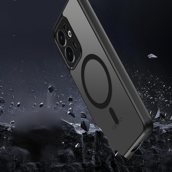 Θήκη για Oppo Reno 13F / Oppo Reno 13FS, για MagSafe, ERBORD Μatt Case, μαύρη