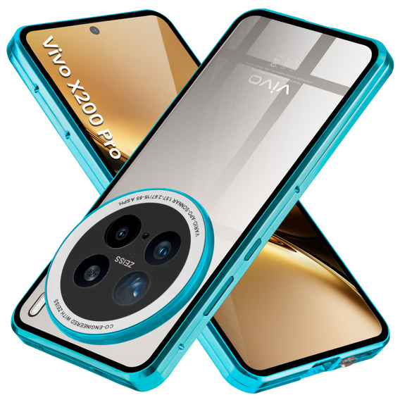 θήκη για το Vivo X200 Pro 5G, Magnetic Dual Glass, μπλε