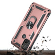 θωρακισμένη θήκη για Motorola Moto G10/G30, Nox Case Ring, ροζ rose gold