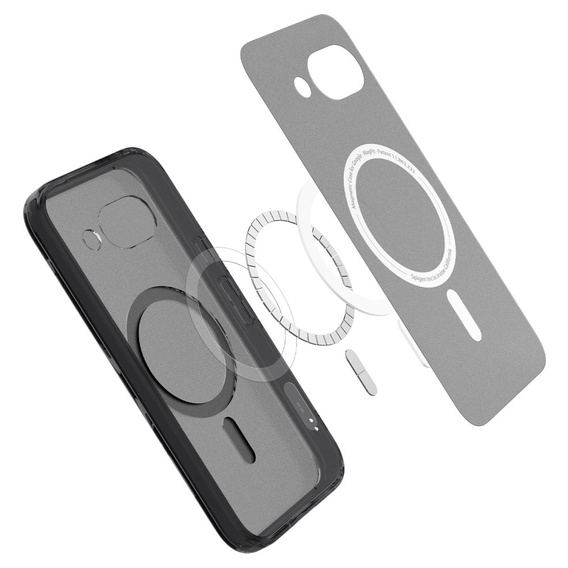 Θήκη MagSafe Spigen για Google Pixel 9A, Ultra Hybrid, ματ / μαύρο + Μετριασμένο γυαλί 9H