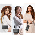 θήκη CASEME για Samsung Galaxy S24 FE, RFID Leather Wallet, με λουράκι ώμου, μαύρη