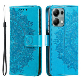 Θήκη με πτερύγιο για Xiaomi Redmi Note 13 Pro 4G / Xiaomi Redmi Note 14S / Xiaomi Poco M6 Pro 4G, Mandala, μπλε