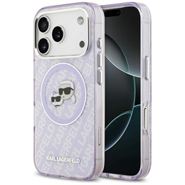 Θήκη Karl Lagerfeld IML Glitter Karl & Choupette Heads Logo MagSafe για iPhone 17 Pro