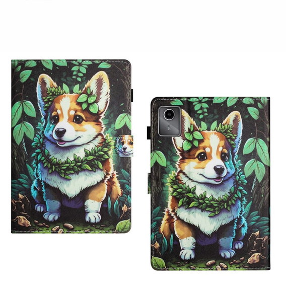 Θήκη για Lenovo Tab M11, με πτερύγιο, corgi dog