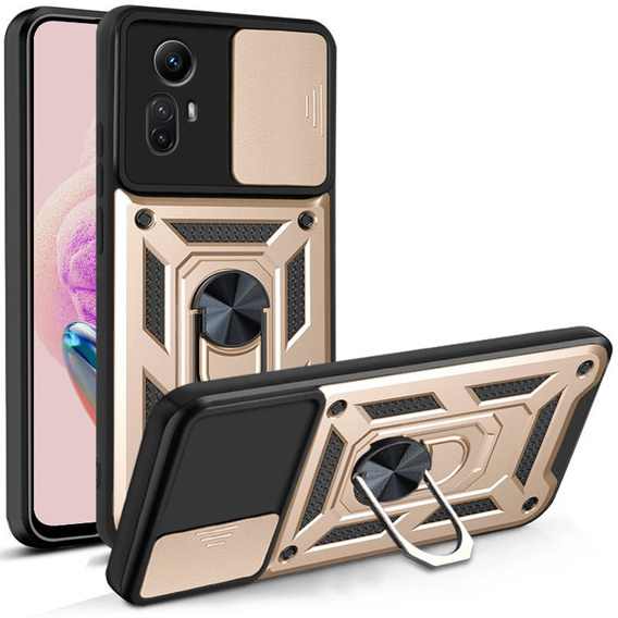 Θήκη για Xiaomi Redmi Note 12S 4G, CamShield Slide, χρυσός