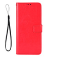 Θήκη με πτερύγιο για Xiaomi Redmi 12C, Crazy Horse Wallet, κόκκινη