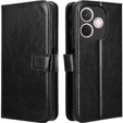 Θήκη με πτερύγιο για Oppo A5 Pro 5G, Crazy Horse Wallet, μαύρη