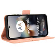 Θήκη με πτερύγιο για Motorola Moto G56 5G, Card Slot, ροζ